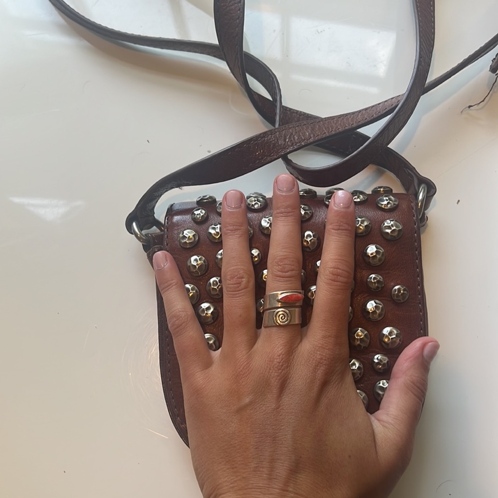 Rebecca minkoff bag! Brown leather silver studs - Picture 6 of 6